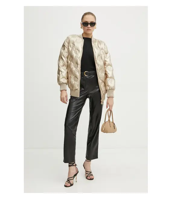 Μπουφάν bomber Guess MARIANNE γυναικείο, χρώμα: χρυσαφί, W4BL60 WGB20
