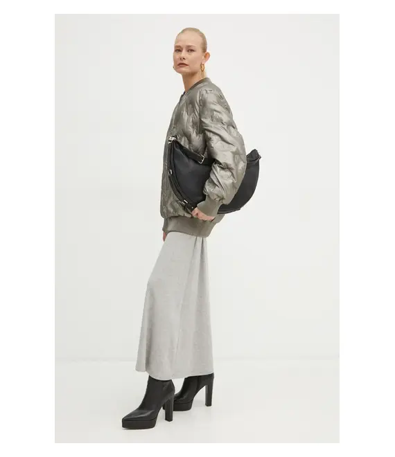 Μπουφάν bomber Guess MARIANNE γυναικείο, χρώμα: γκρι, W4BL60 WGB20
