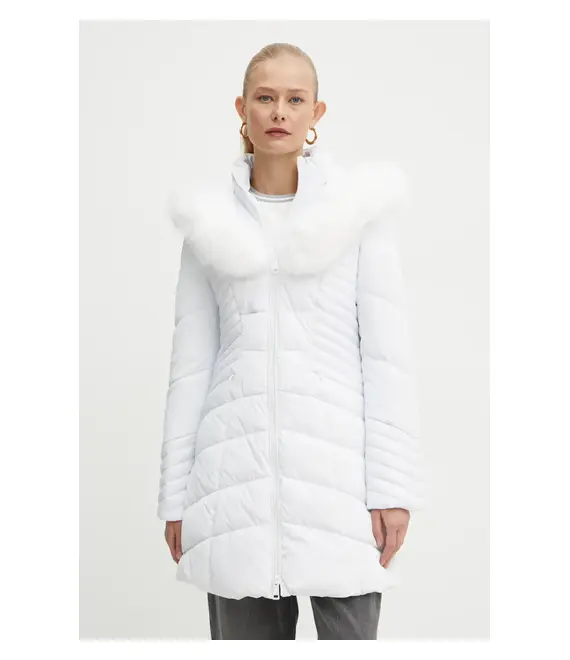 Μπουφάν Guess OXANA χρώμα: άσπρο, W4BL61 WGLZ0