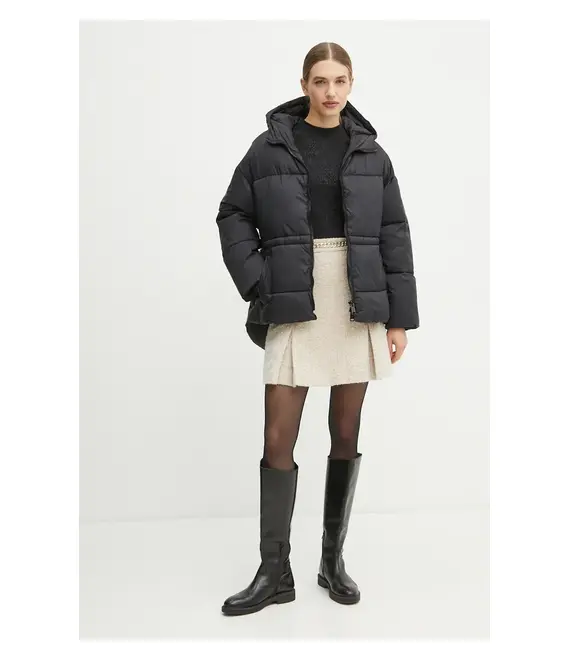 Μπουφάν Guess MARIKA χρώμα: μαύρο, W4BL99 WG0V0