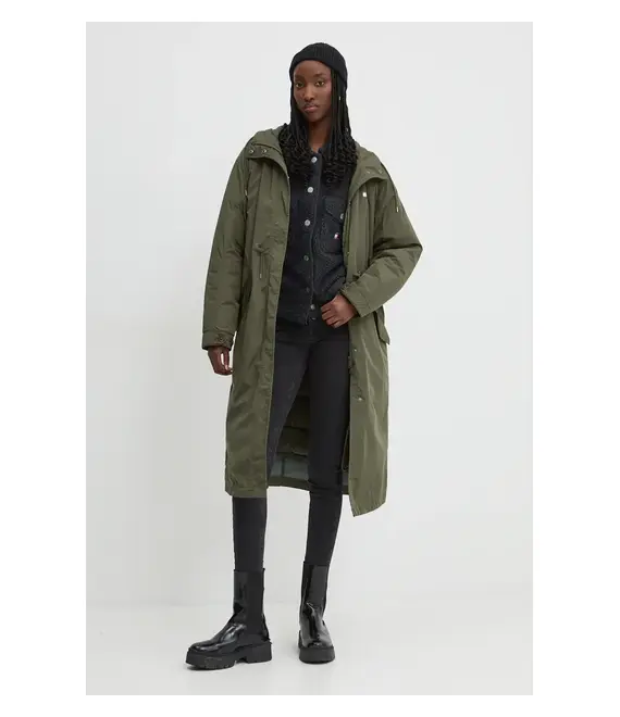 Μπουφάν Tommy Jeans χρώμα: πράσινο, DW0DW19693