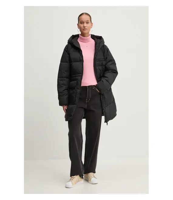 Μπουφάν Tommy Jeans χρώμα: μαύρο, DW0DW18842