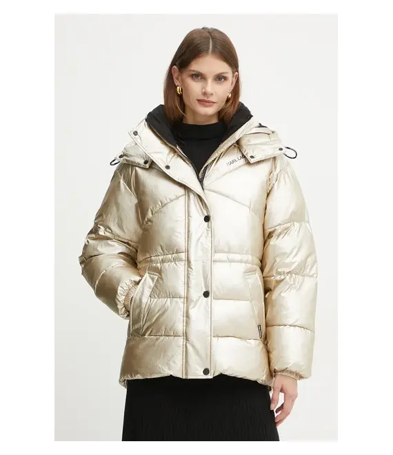 Μπουφάν Karl Lagerfeld χρώμα: χρυσαφί, 246W1504