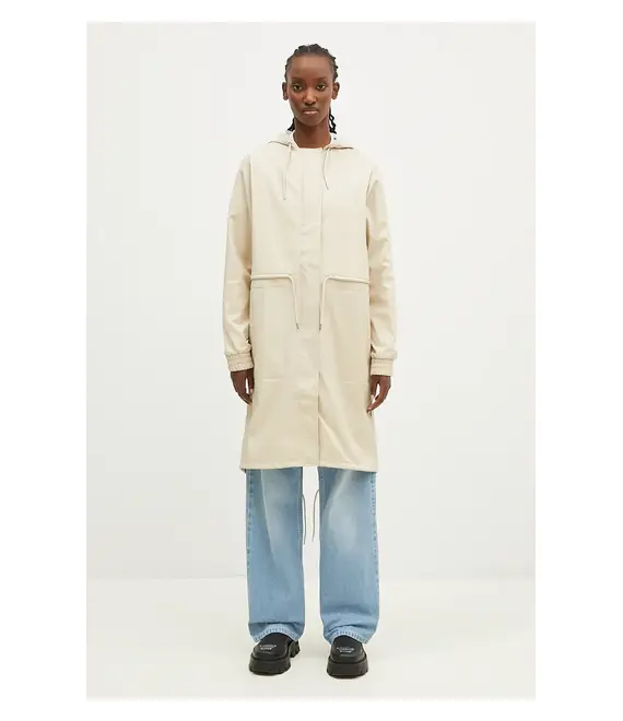 Μπουφάν Rains String W Parka W3 χρώμα: μπεζ, 18550.95