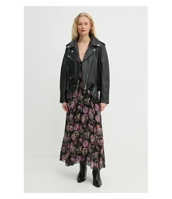 Δερμάτινo jacket Stand Studio ICON Biker Jacket γυναικείο, χρώμα: μαύρο, 61792-7030
