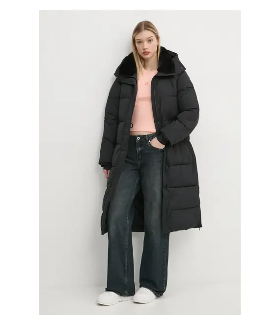 Μπουφάν Abercrombie & Fitch χρώμα: μαύρο, KI144-4254