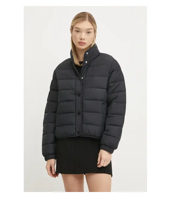Μπουφάν Hollister Co. χρώμα: μαύρο, KI344-4102