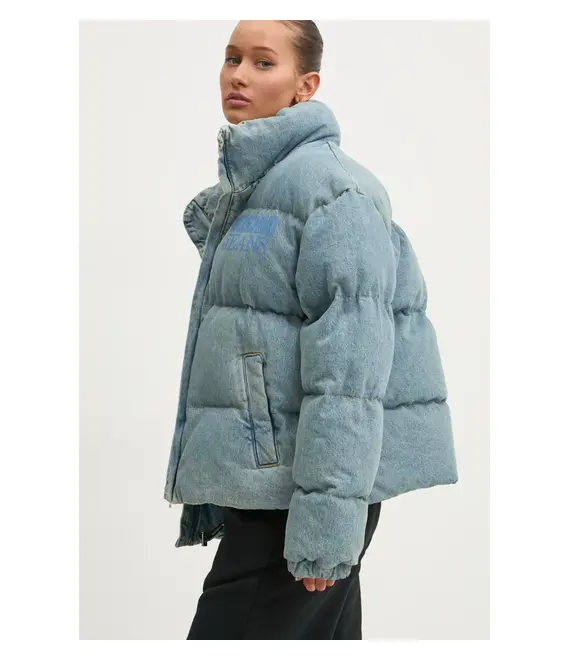 Μπουφάν Moschino Jeans χρώμα: μπλε