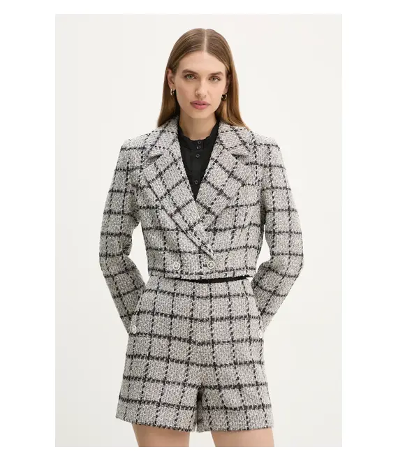 Σακάκι Bruuns Bazaar DoxaBBNanyas short blazer χρώμα: γκρι, BBW4175