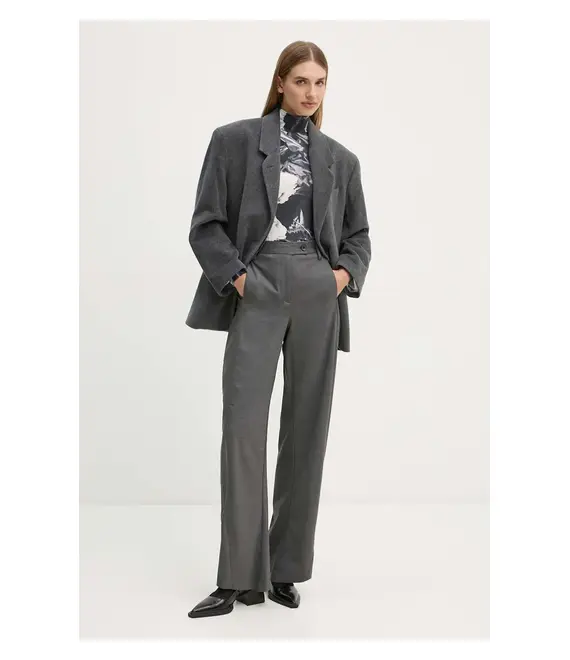 Μάλλινο σακάκι Remain Heavy Wool Blazer χρώμα: γκρι, 501887514