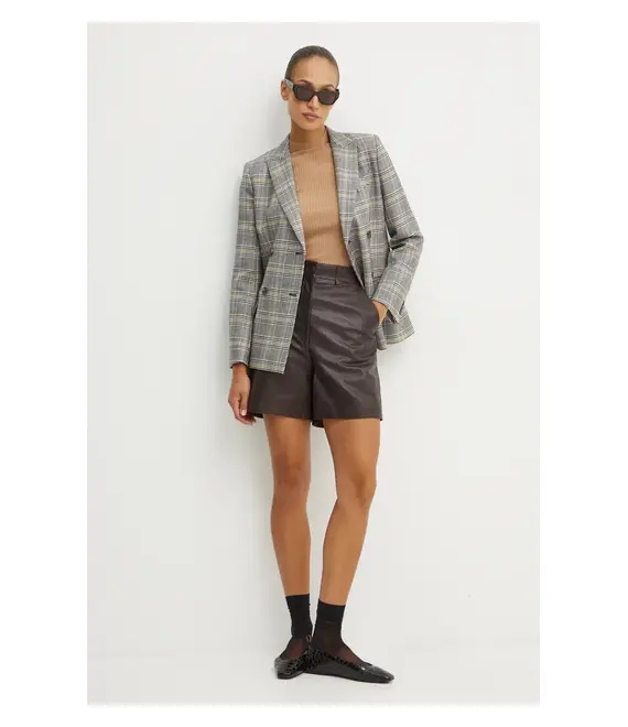 Μάλλινο σακάκι Weekend Max Mara χρώμα: μαύρο, 2425046052600