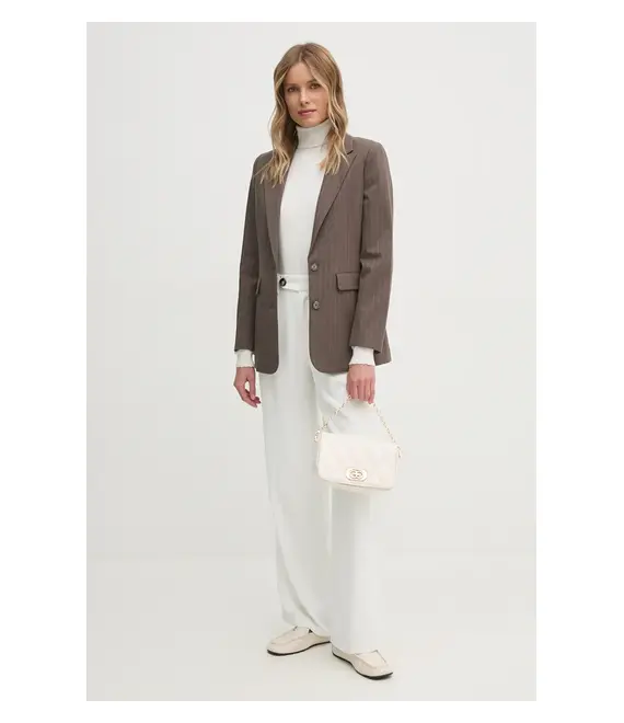 Σακάκι United Colors of Benetton χρώμα: καφέ, 2KHSDW02H