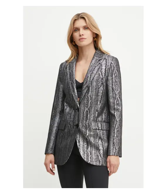 Σακάκι MICHAEL Michael Kors χρώμα: ασημί, MF4100CF12
