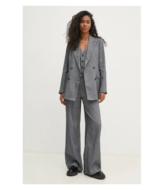 Blazer με μείγμα λινών Hoss Intropia χρώμα: ναυτικό μπλε, 5478073