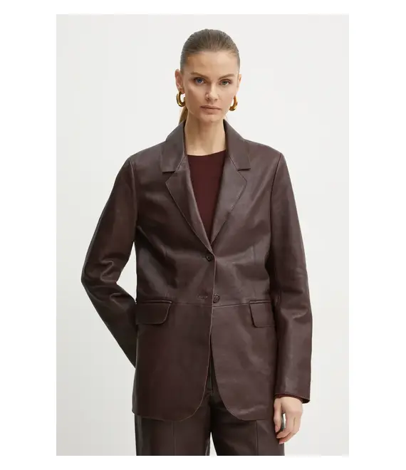 Δερμάτινο σακάκι Forte Forte χρώμα: κόκκινο, 13214_my jacket