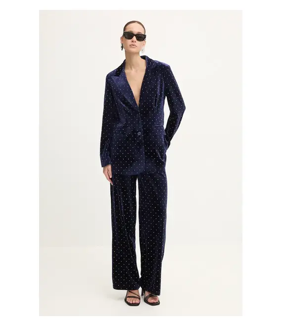 Σακάκι Never Fully Dressed Navy Hot Fix Blazer χρώμα: ναυτικό μπλε, NFDOU395