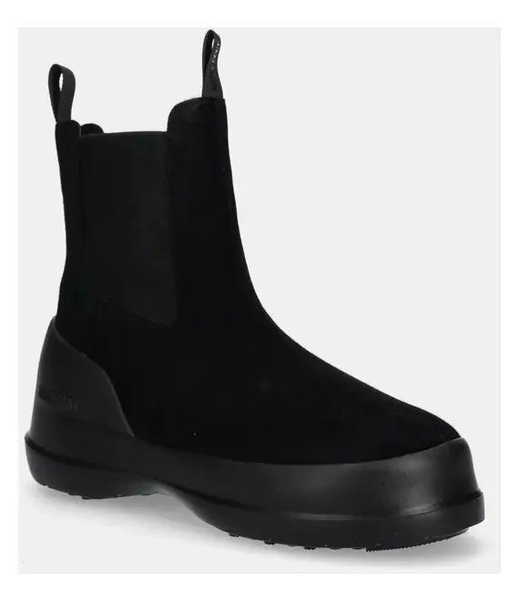 Μπότες χιονιού σουέτ Moon Boot MB LUNA CHELSEA SUEDE χρώμα: μαύρο, 80D2480050 N001