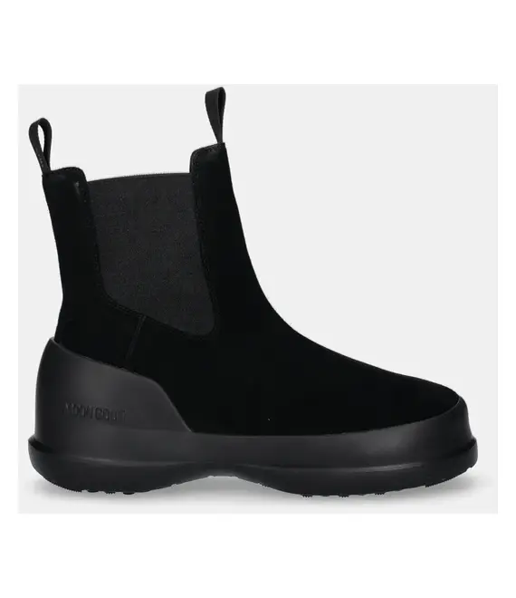 Μπότες χιονιού σουέτ Moon Boot MB LUNA CHELSEA SUEDE χρώμα: μαύρο, 80D2480050 N001