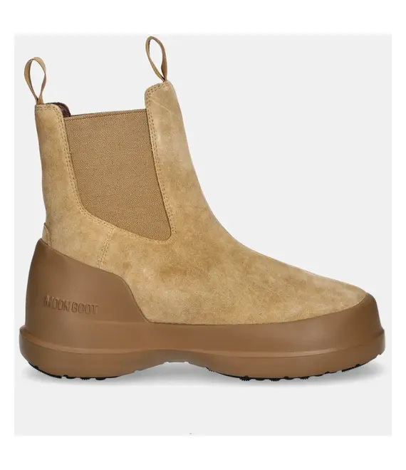 Σουέτ μπότες τσέλσι Moon Boot MB LUNA CHELSEA SUEDE χρώμα: καφέ, 80D2480050 L003