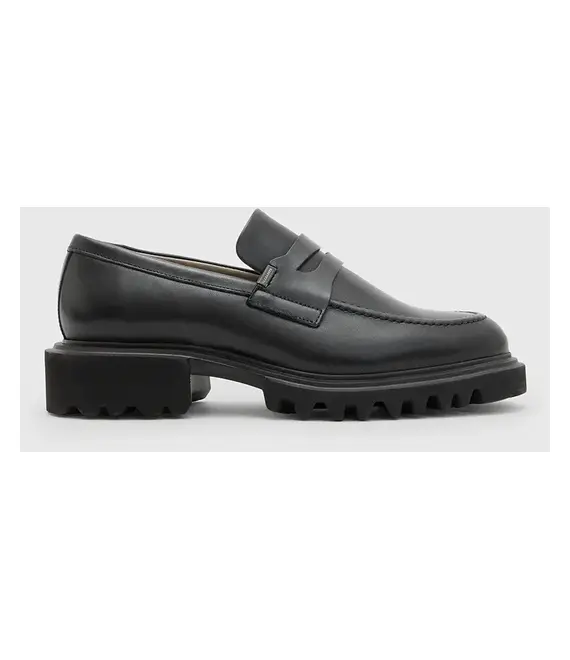 Δερμάτινα μοκασίνια AllSaints Lola Loafer χρώμα: μαύρο, W102FB