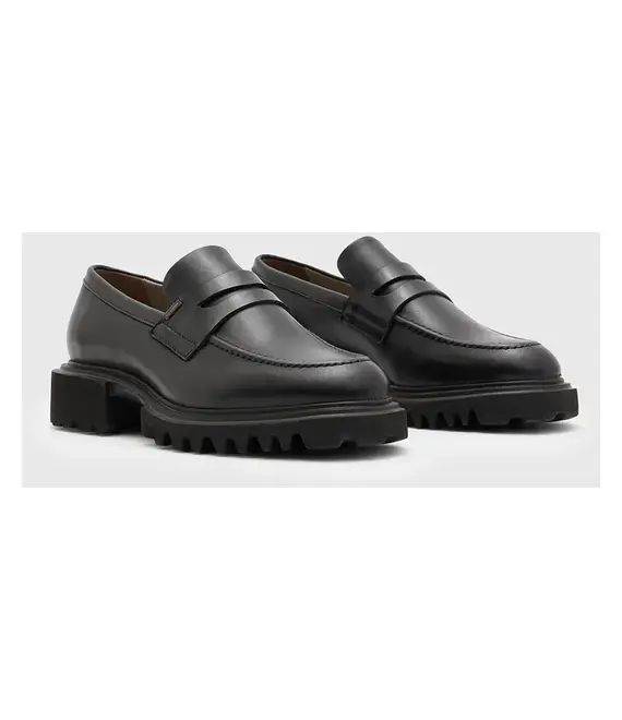 Δερμάτινα μοκασίνια AllSaints Lola Loafer χρώμα: μαύρο, W102FB