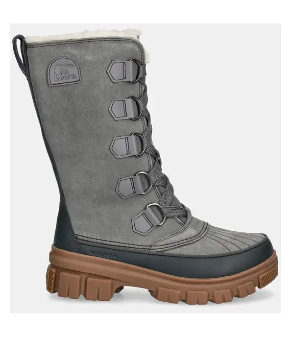 Μπότες χιονιού σουέτ Sorel TORINO V TALL WP OUTDRY χρώμα: γκρι, 2106691052
