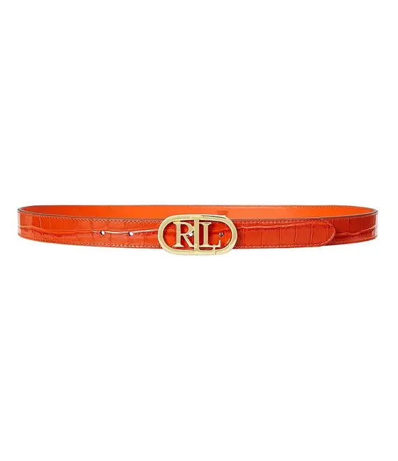 Αναστρέψιμη δερμάτινη ζώνη Lauren Ralph Lauren χρώμα: μπεζ, 412942269