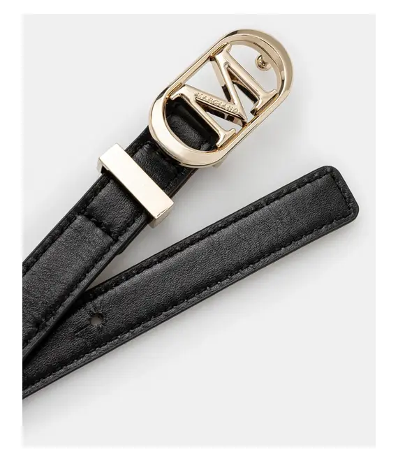 Δερμάτινη ζώνη Marciano Guess χρώμα: μαύρο, 4BGZ12 7065A