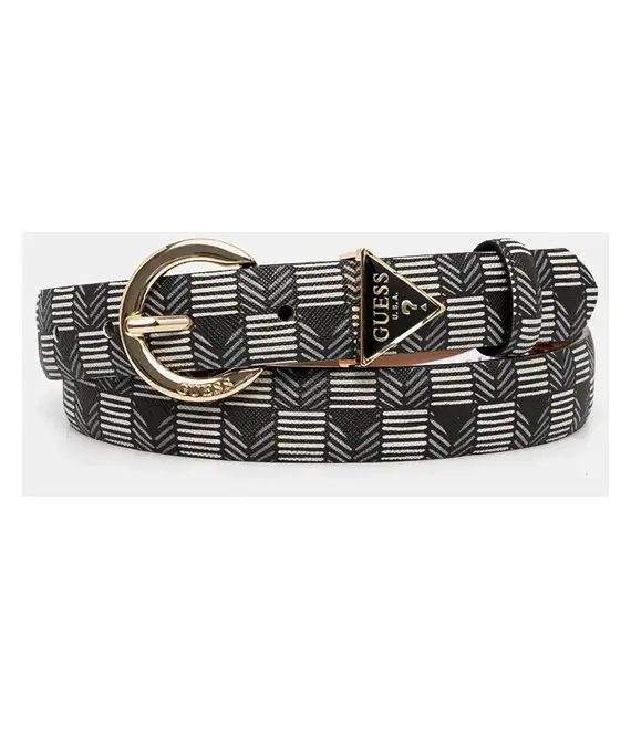 Ζώνη Guess χρώμα: μαύρο, BW9178 P4425