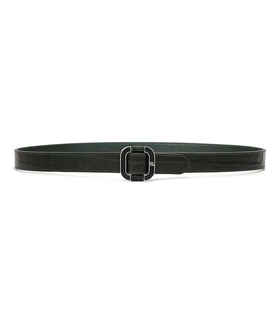 Δερμάτινη ζώνη Lauren Ralph Lauren χρώμα: πράσινο, 412951451