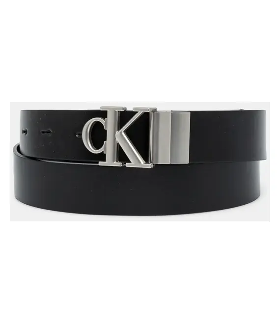 Αναστρέψιμη δερμάτινη ζώνη Calvin Klein Jeans χρώμα: μαύρο, K60K612288