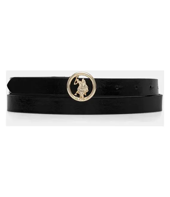Δερμάτινη ζώνη U.S. Polo Assn. Marshall χρώμα: μαύρο, AIUQQ2564WAJ