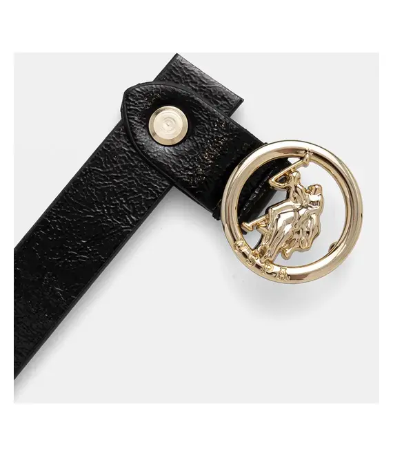 Δερμάτινη ζώνη U.S. Polo Assn. Marshall χρώμα: μαύρο, AIUQQ2564WAJ