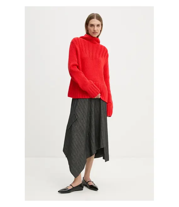 Φούστα Remain Striped Draped χρώμα: γκρι, 502080000