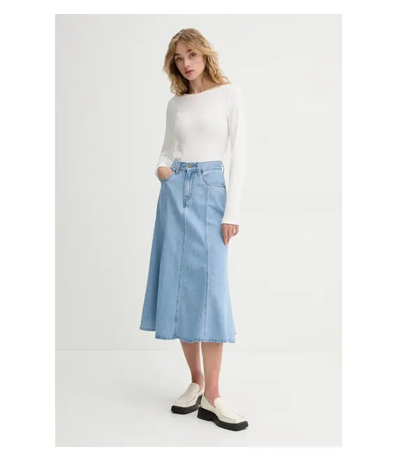 Τζιν φούστα Levi's χρώμα: μπλε, A8730