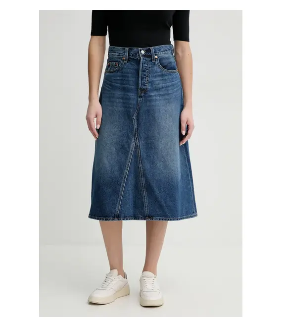 Τζιν φούστα Levi's χρώμα: μπλε, A9316