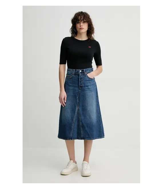 Τζιν φούστα Levi's χρώμα: μπλε, A9316