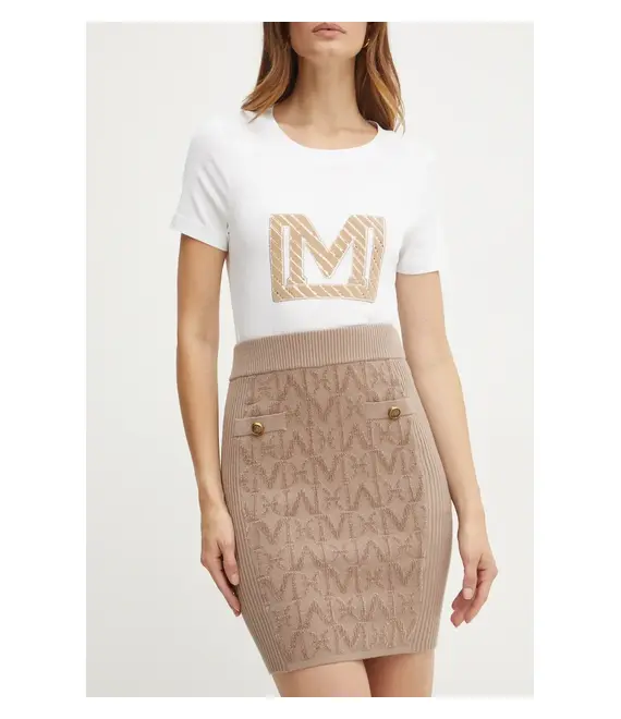 Φούστα Marciano Guess HERMIONE χρώμα: καφέ, 4BGD01 5661Z