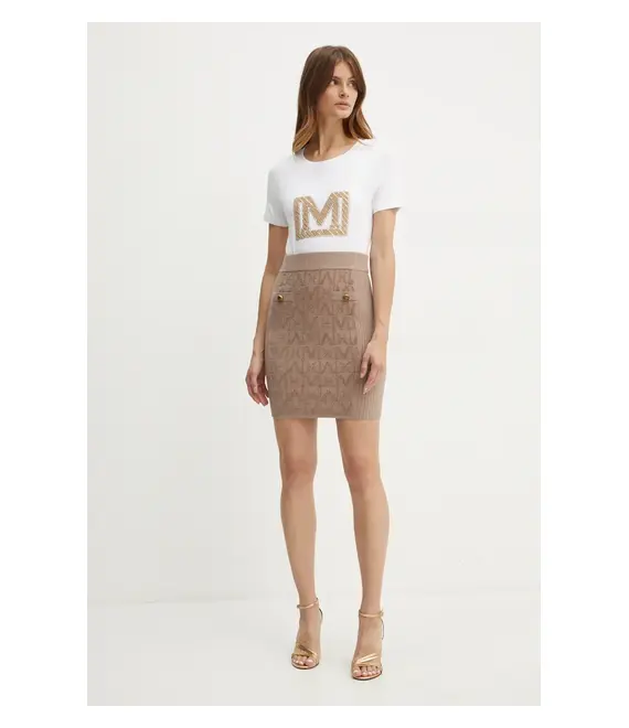 Φούστα Marciano Guess HERMIONE χρώμα: καφέ, 4BGD01 5661Z