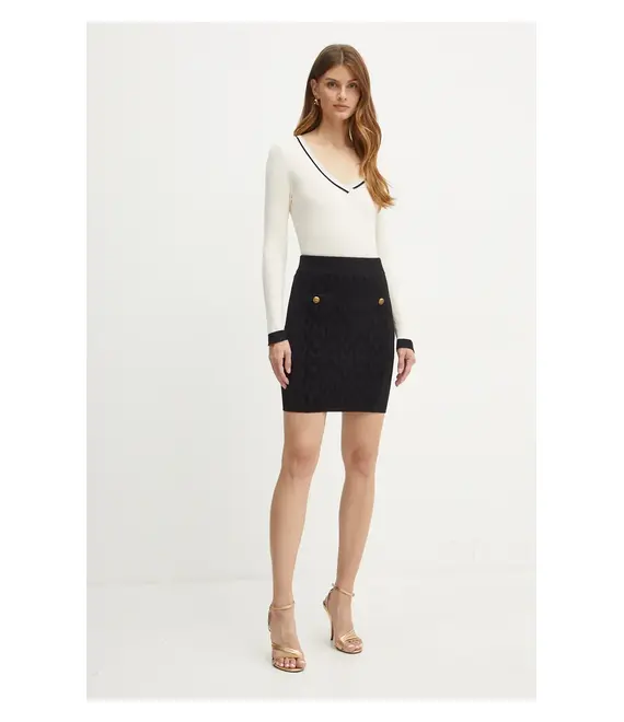 Φούστα Marciano Guess HERMIONE χρώμα: μαύρο, 4BGD01 5661Z