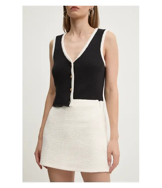 Φούστα Abercrombie & Fitch χρώμα: μπεζ, KI143-4332