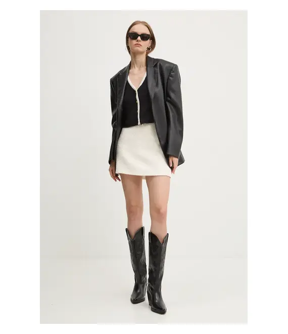 Φούστα Abercrombie & Fitch χρώμα: μπεζ, KI143-4332