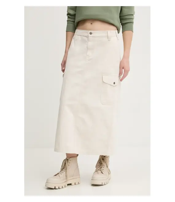 Βαμβακερή φούστα Dickies DUCK CANVAS χρώμα: γκρι, DK0A4Z2R