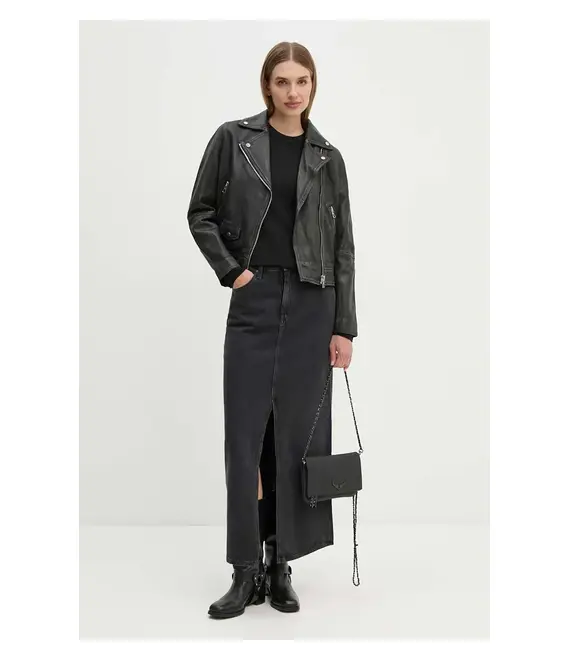 Τζιν φούστα G-Star Raw χρώμα: μαύρο, D24385-D772