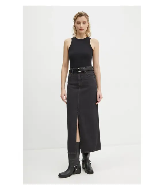 Τζιν φούστα G-Star Raw χρώμα: μαύρο, D24385-D772