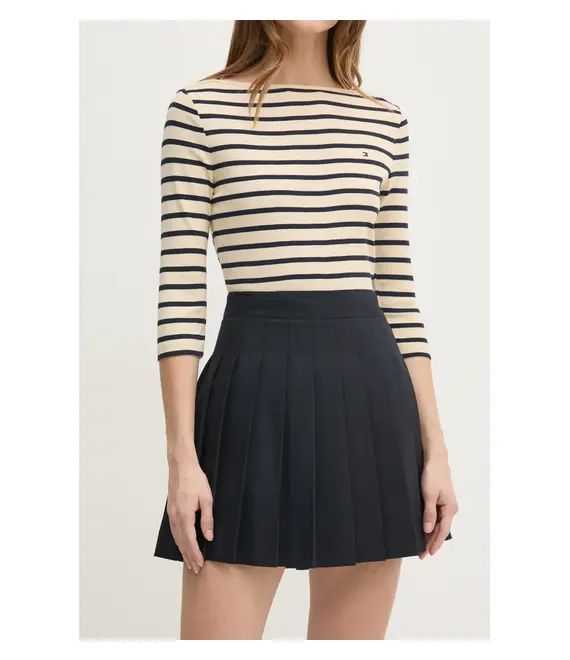 Φούστα Tommy Hilfiger χρώμα: ναυτικό μπλε, WW0WW43626