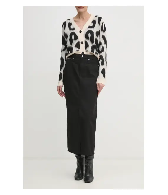 Τζιν φούστα Calvin Klein Jeans χρώμα: μαύρο, J20J224094