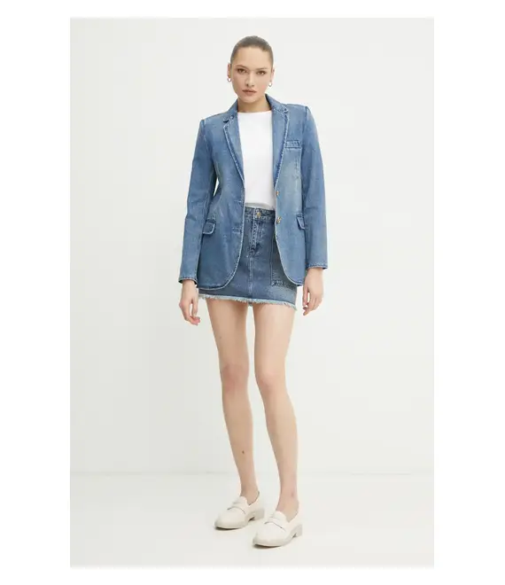 Τζιν φούστα MICHAEL Michael Kors χρώμα: μπλε, MF470G6FAU