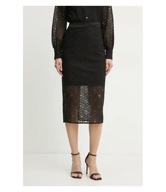 Φούστα Karl Lagerfeld χρώμα: μαύρο, 246W1202