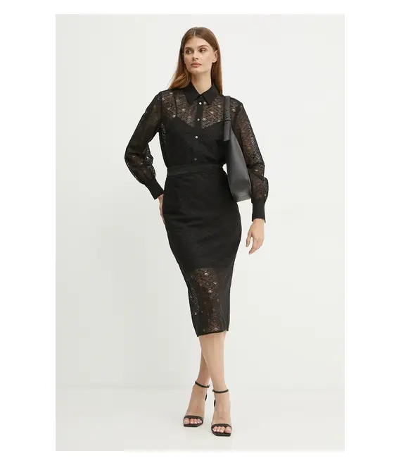 Φούστα Karl Lagerfeld χρώμα: μαύρο, 246W1202